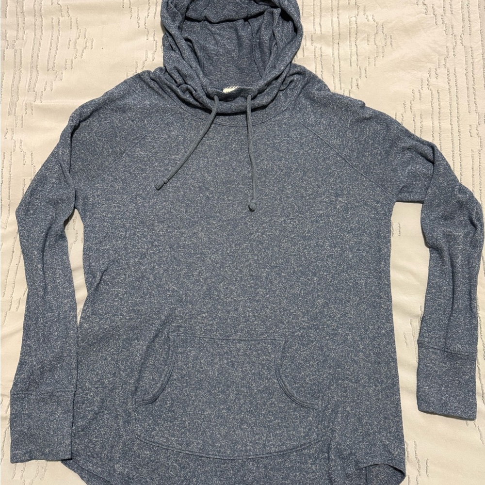 Mossimo Supply Co. Heathered Blue Cowl Neck Sweater